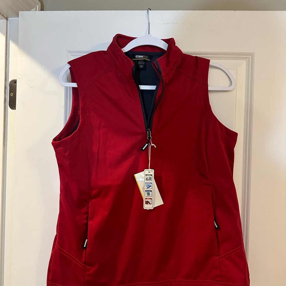 Core 365 Red 1/4 zip Vest
